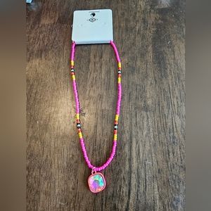 NWT pink rhinestone necklace